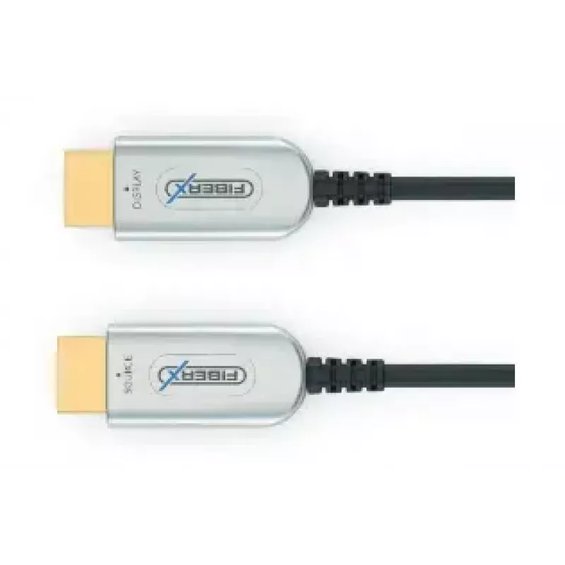 FiberX HDMI laidas FX-I350-015 15m Type A Kištukas 2.0 18Gbit/s Juodas Sidabrinis