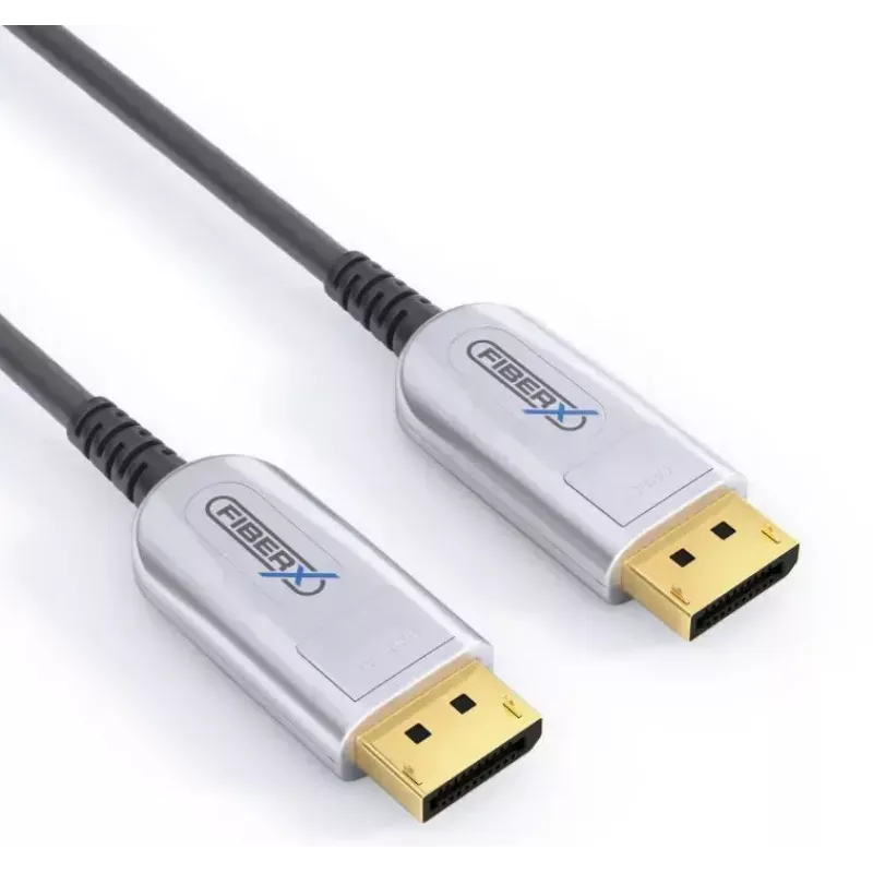 FiberX HDMI laidas FX-I350-015 15m Type A Kištukas 2.0 18Gbit/s Juodas Sidabrinis
