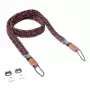 Fotoaparato dirželis Genius C-Rope Traveler skaitmeniniams fotoaparatams, nailoninis, juodas/raudonas, maks. ilgis 100 cm