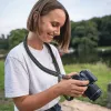 Fotoaparato diržas AutoTune C-Rope Traveler — Nailoninis juodas, skirtas skaitmeniniams fotoaparatams, maksimalus ilgis 140 cm