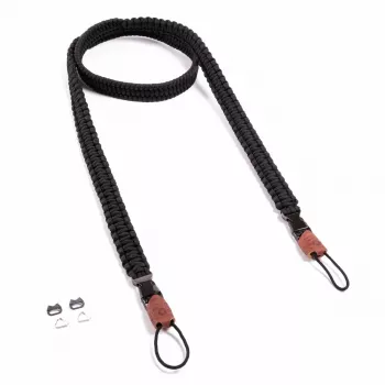 Fotoaparato diržas AutoTune C-Rope Traveler — Nailoninis juodas, skirtas skaitmeniniams fotoaparatams, maksimalus ilgis 140 cm