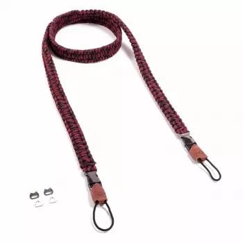 Fotografavimo diržas Genius C-Rope Traveler skaitmeniniam fotoaparatui, nailonas, 140 cm, juoda/raudona