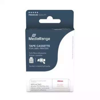 Kaspinė juosta spausdintuvui MediaRange MRBTZ252 Raudona 2,4 cm 8 m