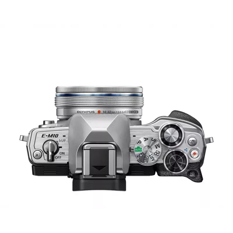 Veidrodinis fotoaparatas Olympus OM-D E-M10 Mark IV MILC 20,3 MP 4/3 colio sidabrinis