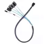 SILVERSTONE CPS05-RE Mini SAS SFF-8643 į 4×SATA 7 kontaktų kabelis, 0,6 m