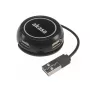 USB šakotuvas Akasa Connect4C 4-IN-1 juodas