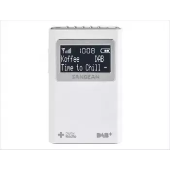 Nešiojamas radijo imtuvas Sangean DPR-39 DAB+ FM LCD Baltas