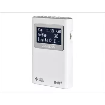 Nešiojamas radijo imtuvas Sangean DPR-39 DAB+ FM LCD Baltas