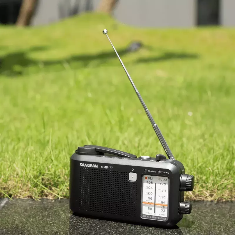 Nešiojamas radijo imtuvas Sangean MMR-77 Analoginis AM FM Juodas 3,5 mm Ausinės