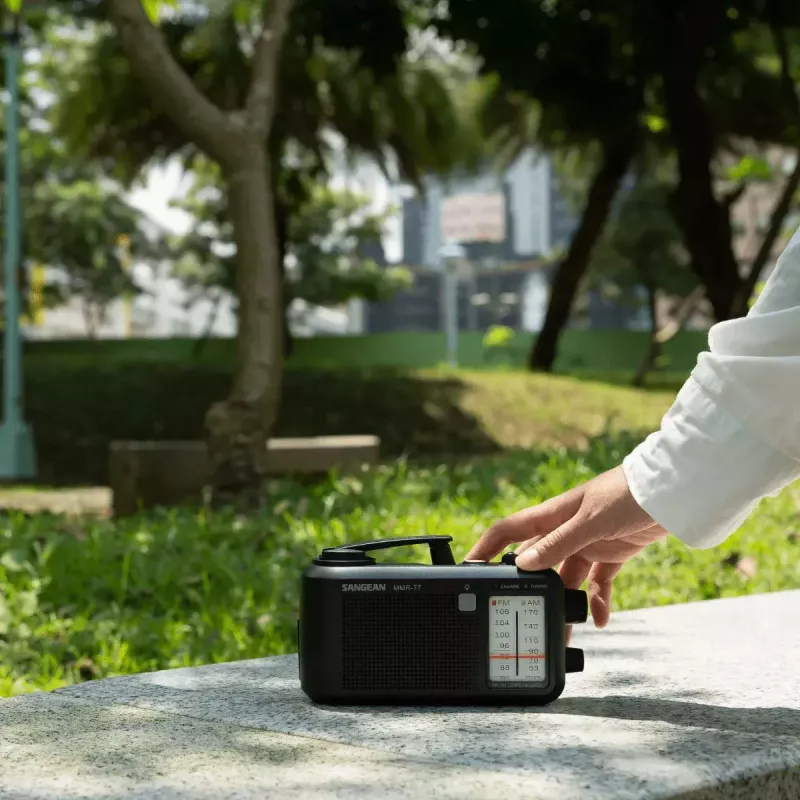 Nešiojamas radijo imtuvas Sangean MMR-77 Analoginis AM FM Juodas 3,5 mm Ausinės