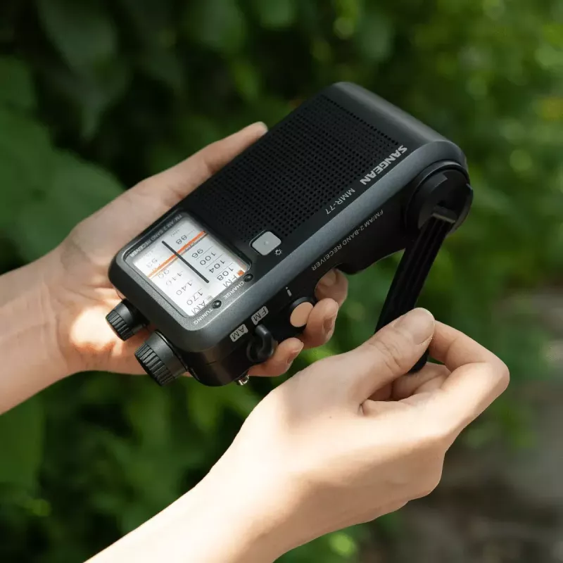 Nešiojamas radijo imtuvas Sangean MMR-77 Analoginis AM FM Juodas 3,5 mm Ausinės