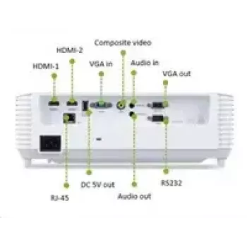 Acer trumpo fokusavimo projektorius S1387n, WXGA 1280x800, 4000 ANSI, 20 000:1, HDMI/VGA/RJ45, 16 W garsiakalbis, 3,1 kg