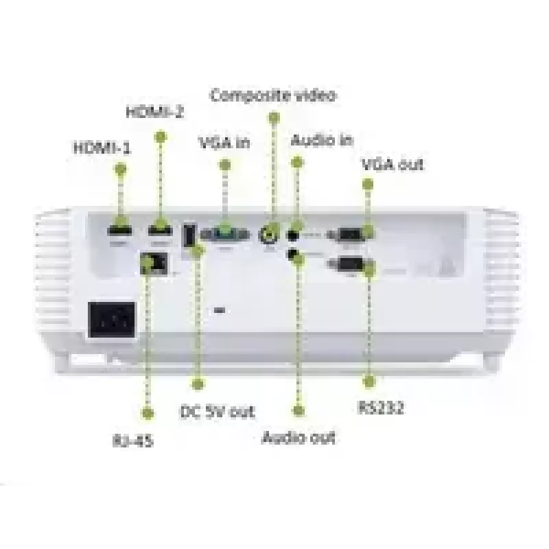 Acer trumpo fokusavimo projektorius S1387n, WXGA 1280x800, 4000 ANSI, 20 000:1, HDMI/VGA/RJ45, 16 W garsiakalbis, 3,1 kg