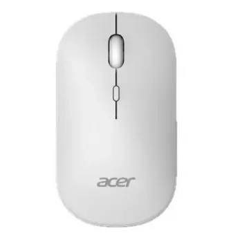 Belaidė ambidekstrinė pelė Acer AMR130 – RF + Bluetooth, 1600 DPI, 4 mygtukai, balta