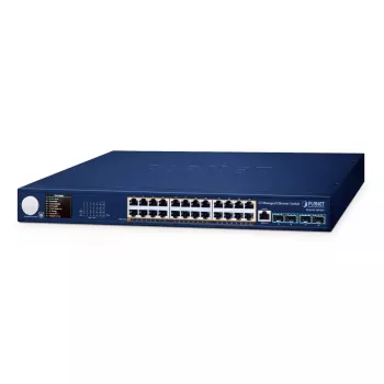 Valdomas jungiklis PLANET Layer 3 24 prievadų 10/100/1000T PoE