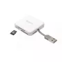 Card reader PNY All in One Reader – USB 2.0, 480 Mbit/s, palaiko CF/SD/MicroSD/MS/MiniSD/MMC, baltas, 54×54×13 mm, 29 g