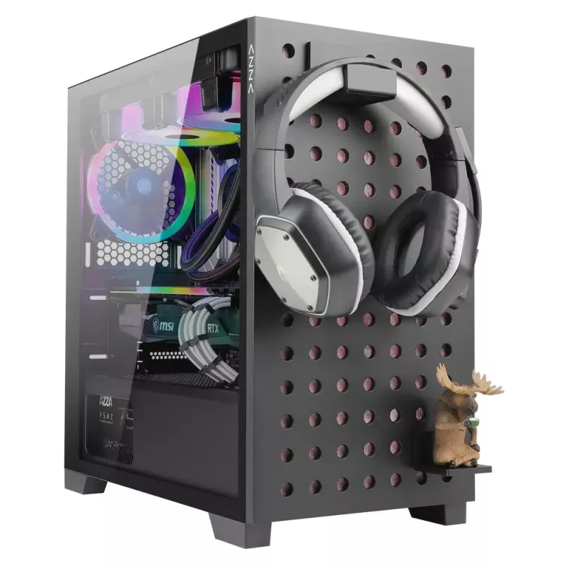 PC korpusas Azza Elise Tower Black, bokštinis, juodas