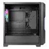 PC korpusas AZZA Guardian Glass Midi Tower – juodas, ATX/Micro-ATX/ITX/EATX, palaiko 3,5 colio×2 / 2,5 colio×4, priekiniai 120/140 mm ventiliatoriai