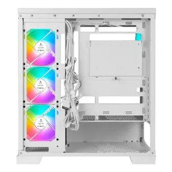 PC korpusas AZZA Cove (CSAZ-570W) – juodas, ATX/Micro-ITX/ITX, 3x120mm šoniniai ventiliatoriai, 1x120mm galinis ventiliatorius, palaiko 2,5 colio ir 3,5 colio diskus