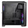 PC korpusas AZZA STORM ARGB Full Tower — juodas, ATX/Micro-ATX/EATX, 2x 3,5 colio + 6x 2,5 colio vietos, iš anksto sumontuoti ARGB ventiliatoriai