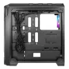 PC korpusas AZZA STORM ARGB Full Tower — juodas, ATX/Micro-ATX/EATX, 2x 3,5 colio + 6x 2,5 colio vietos, iš anksto sumontuoti ARGB ventiliatoriai