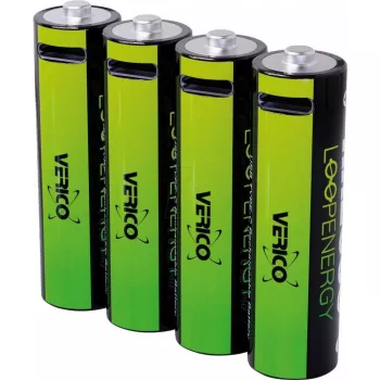 Įkraunamos ličio jonų AA baterijos VERICO LoopEnergy AA2550 su USB-C 4 vnt.