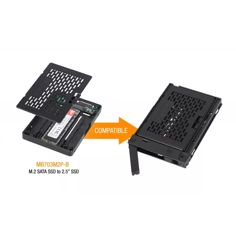 HDD narvas Icy Dock MB742TP-B Universal Plastic 134 mm plotis