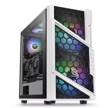 PC korpusas Thermaltake Commander C31 TG Snow ARGB Edition Midi Tower juodas, baltas