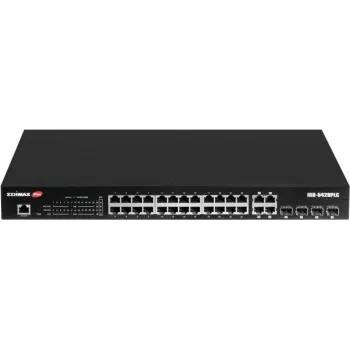 Tinklo jungiklis EDIMAX IGS-5428PLC 28 prievadų Gigabit PoE+ su 4 kombinuotais RJ45/SFP prievadais
