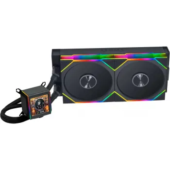 AiO skysčio aušintuvas Lian Li Galahad II LCD 280 TL Wireless Black – 280 mm radiatorius, LCD siurblys, belaidis valdiklis