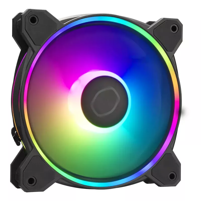 Ventiliatorių rinkinys Cooler Master MasterFan MF120 Halo² 12 cm Juodas 3 vnt.