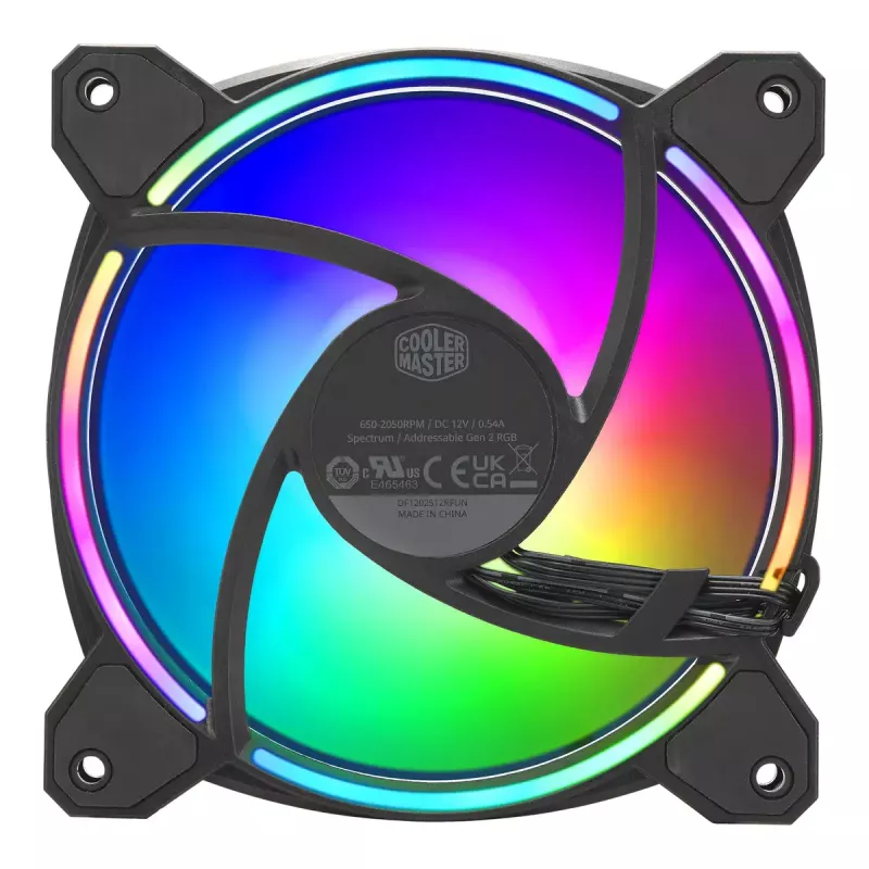 Ventiliatorių rinkinys Cooler Master MasterFan MF120 Halo² 12 cm Juodas 3 vnt.