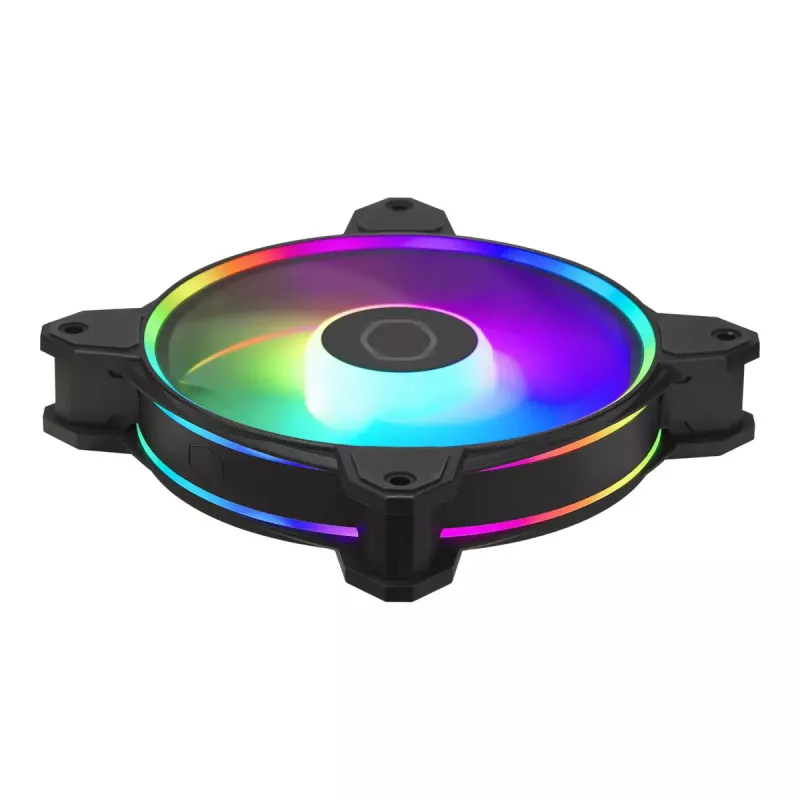 Ventiliatorių rinkinys Cooler Master MasterFan MF120 Halo² 12 cm Juodas 3 vnt.