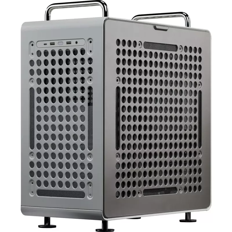 Kompiuterio korpusas Cooler Master QUBE 540 Moonstone – vidutinis bokštas su grūdinto stiklo šonine sienele (pilka)