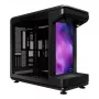 PC Full Tower korpusas Cooler Master MasterFrame 360 STAGE LCD — juodas/permatomas, 15,6 colio (39,6 cm) 1920×1080 LCD, ATX maitinimo šaltinis, palaiko 120/140/180/200 mm ventiliatorius, 120–360 mm radiatorius