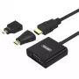 Unitek Y-6355 Micro/Mini HDMI į VGA + audio 3-in-1 adapteris, juodas