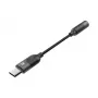 Laidas mobiliajam telefonui UNITEK M1204A USB C į 3,5 mm juodas 0,1 m