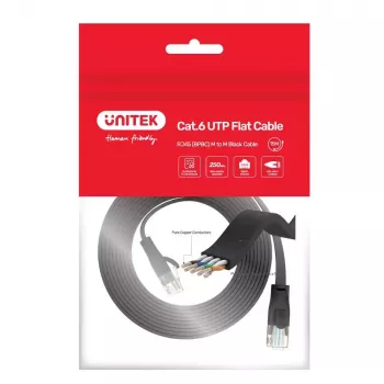 Ethernet laidas UNITEK Cat 6 UTP RJ45 20m Juodas