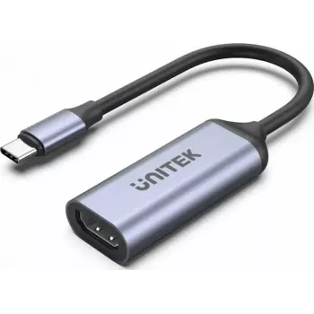 USB-C į HDMI adapteris Unitek V1416B, pilka, vieno prievado vaizdo išvestis