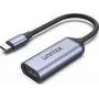 USB-C į HDMI adapteris Unitek V1416B, pilka, vieno prievado vaizdo išvestis