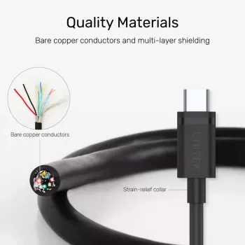 UNITEK USB laidas C14103BK-1.5M USB 3.2 Gen 1 USB A - USB C juodas 1,5 m