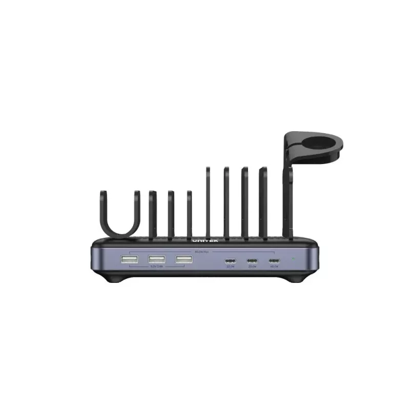 Įkrovimo stotelė UNITEK HP6 universalus greitasis įkrovimas AC viduje lauke USB Type-C 3 prievadai