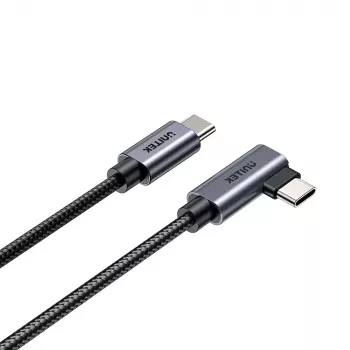 USB-C kabelis UNITEK C14123BK-1M 1m USB 2.0 juodai pilkas