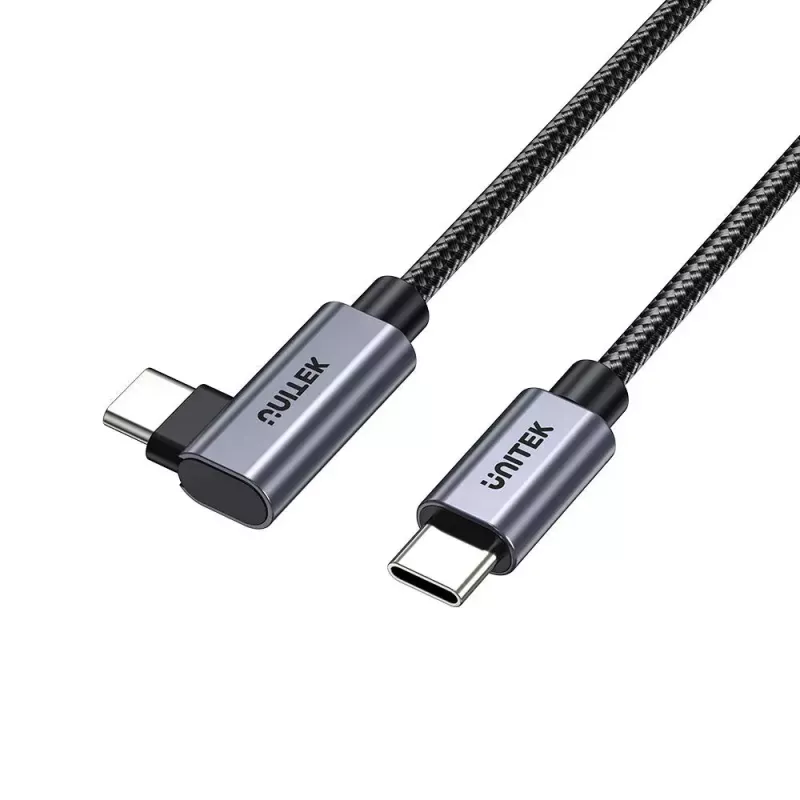 USB-C kabelis UNITEK C14123BK-1M 1m USB 2.0 juodai pilkas