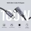 USB-C kabelis UNITEK C14123BK-1M 1m USB 2.0 juodai pilkas