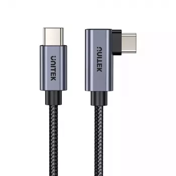 USB-C kabelis UNITEK C14123BK-1M 1m USB 2.0 juodai pilkas