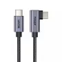 USB-C kabelis UNITEK C14123BK-1M 1m USB 2.0 juodai pilkas