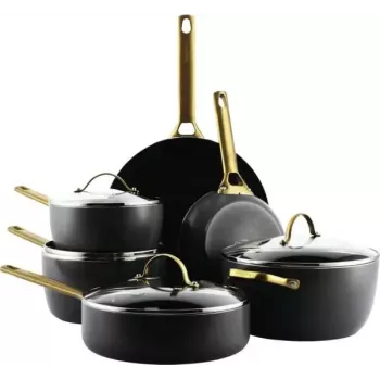 Puodų rinkinys GreenPan CC008481-001 – mišrus 6 dalių, juodas su auksu