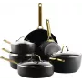 Puodų rinkinys GreenPan CC008481-001 – mišrus 6 dalių, juodas su auksu