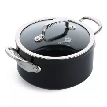 Visiems tikslams skirta keptuvė GreenPan Barcelona Pro apvali 200 mm, juoda, 1,84 kg, be PFAS